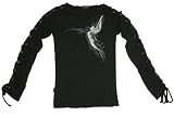 Angel Slant Shirt with Lace Up Sleeves Junior Sizes