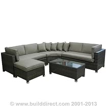 Big Sale Kontiki Patio Furniture - Palau Sunbrella Series 5 Piece Sectional Set