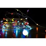 HitLights 10 Meter LED String Light Kit - Includes Power Supply - Twinkling Multicolor RGB