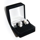FreshwaterCulturedPearlStudEarringsGradeAAWhite/Cream2PearlJuneBirthstoneFreeJewelryCase