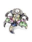 Produkt-Bild: AZ Collection Blumenbrosche mit bunten Swarovskisteinen