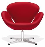 Alphaville Design SA-SHUT-DR Shuttle Chair, Danish Thick Wool, Red