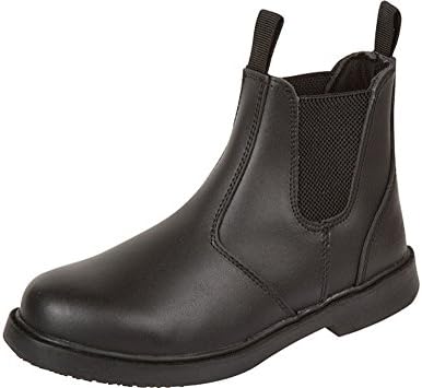 Genuine Grip Footwear Men's Slip-Resistant Twin Gore Boot,Black Leather,US 12 W