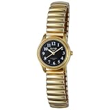 Activa Ladies Elegance Gold-Tone Stretch Band Analog Watch #SF263-003 by Activa