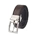 Tommy Hilfiger Reversible Leather Belt - Casual for Mens Jeans with Double Sided Strap and Silver Buckle , brown/black, 40