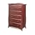 Stork Craft Aspen Five Drawer Chest in Cherry