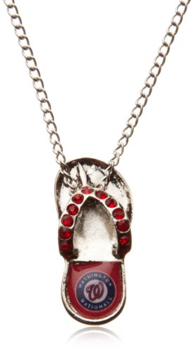 MLB Washington Nationals Crystal Flip Flop Necklace