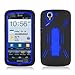 Aimo Wireless PNP8010PCMX002S Guerilla Armor Hybrid Case with Kickstand for Pantech Flex P8010 - Retail Packaging - Black/Blue