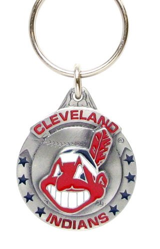 Pewter MLB Team Logo Key Ring - Cleveland Indians