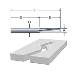 BOSCH 85611M 1/4-Inch Diameter 1-Inch Cut Solid Carbide Double Flute Acrylic Router Bit 1/4-Inch Shank