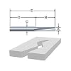 BOSCH 85611M 1/4-Inch Diameter 1-Inch Cut Solid Carbide Double Flute Acrylic Router Bit 1/4-Inch Shank