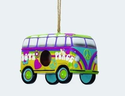 Spoontiques Love Bus Hippie Bus Birdhouse