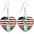 American Flag Heart Statue of Liberty Earrings