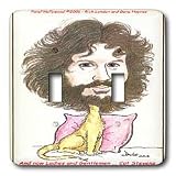  : Londons Times Funny Music Cartoons - Cat Stevens - Light Switch Covers - double toggle switch