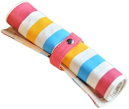 DDW Pencil Case School Canvas Roll Pouch Makeup Comestic Brush Pen Storage Pecncil Box