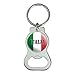 Italia Italy Italian Flag Bottle Cap Opener Keychain Key Ring