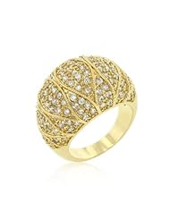 Goldeneye Clear CZ Cocktail Ring
