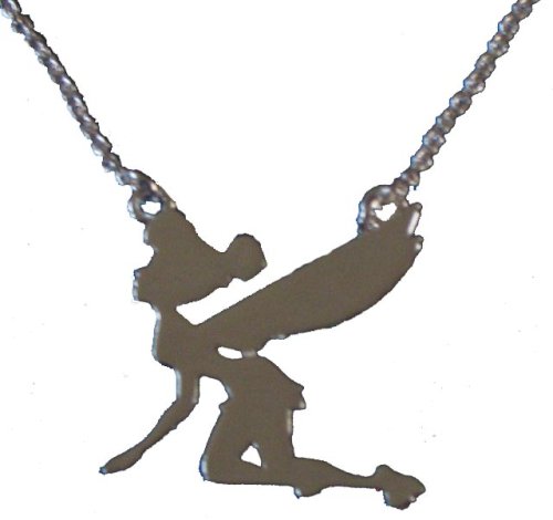 Tinkerbell Silver Silhouette Necklace - Disney Couture