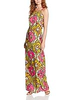 Tonalá Vestido Largo Salma (Verde / Rosa)