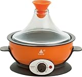 Apice アピックス タジンポット ＜蒸す・焼く・煮るの1台3役＞ 20品目レシピブック付 オレンジ AMP-170-OR