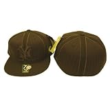 New York Yankees MLB Brown Pinstripe Cooperstown Collection Fitted Baseball Hat / Cap