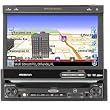 Jensen VM9414 Single DIN MultiMedia Receiver with 7-Inch Inch Flip Out Touch Screen, Integrated Navigation System