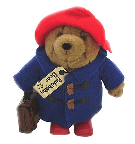 Childrens Toyshop  Toys : Small Paddington Bear 19cm with Boots and Suitcase Blue Coat Red Hat
