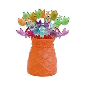 :Zak! Designs, 8 Piece Crab & Lobster Picks with Holder * BOX OF 2 *