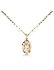 Free Engraving Included Medal-Gold Filled St. Saint Felicity Pendant 1/2 x 1/4" 9341GF--w/18" Chain w/Box Death of Children