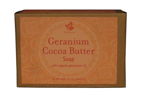 Organic Geranium Cocoa Butter Soap, All Natural Handmade