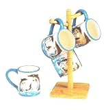 DOLPHIN 3-D Mug Set of Mugs w/Mug Tree *NEW!*