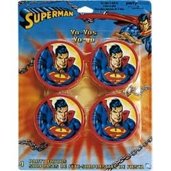 Superman Yo Yos 4ct