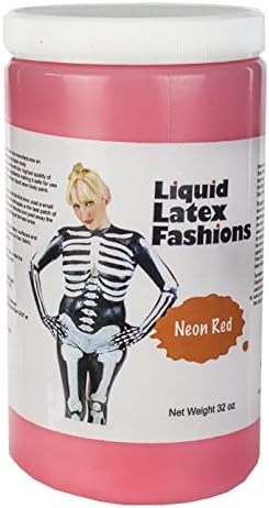Ammonia Free Liquid Latex Body Paint - 32oz Neon Red