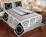 Blue Lighthouse King Quilt