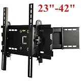 ATC New LCD LED Plasma Flat Tilt Arm TV Wall Mount For Panasonic 23 32 40 42 inches Down / Forward: 15 degrees,Right / Left: 180 degrees,VESA standard 75/100/200/400