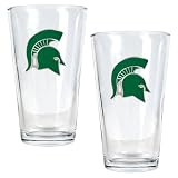 Michigan State Spartans NCAA 2pc Pint Ale Glass Set