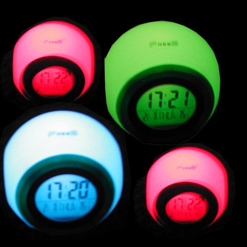 Childrens Toyshop  Electronics : NEW GLOWING LED COLOUR CHANGE DIGITAL ALARM CLOCK AT LOW PRICE