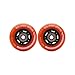 Rollerex Inline Skate/Rollerblade Wheels VXT500 80mm (8-Pack or 2-Pack or 2 Wheels w/Bearings, Spacers and Washers) (72mm Sunrise Orange (2 Wheels w/Bearings, spacers and washers))