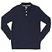 French Toast Long Sleeve Pique Polo Boys Navy 12