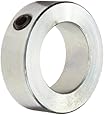 Climax Metal C-025 Shaft Collar, One Piece, Set Screw Style, Zinc Plated Steel,, 1/4" Bore, 1/2" OD, 5/16" Width, With 10-32 Set Screw