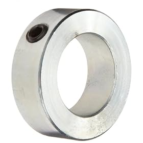 Climax C-025 Shaft Collar, Steel, Set Screw Style , One Piece , 1/4" Bore, 1/2" OD, 5/16" Wide, With 10-32 Set Screw