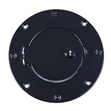 Jeep Locking Gas Hatch Cover Wrangler 97-06 Blk Steel