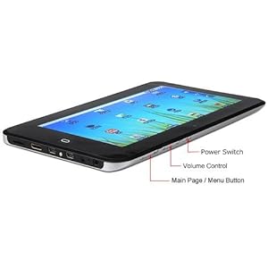 Vitalasc Silver 7 inch Tablet Pc(E-Reader)Imapx 210/1Ghz/512Mb/.11Bgn/0.3M Pixel/Android 2.2 Os , Model: St0715-Slim-Retail -by-Vitalasc