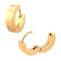 Inox Jewelry Sparkling Yellow Gold Polished finish Earrings