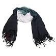 Lightweight Black Gray Fade Gauze Cotton Shawl Scarf 72"x28"