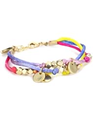 Ettika "Satin Cord" Beaded Rainbow "Satin Cord" Bracelet Charms
