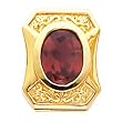 14K Yellow Gold Mozambique Garnet Pendant