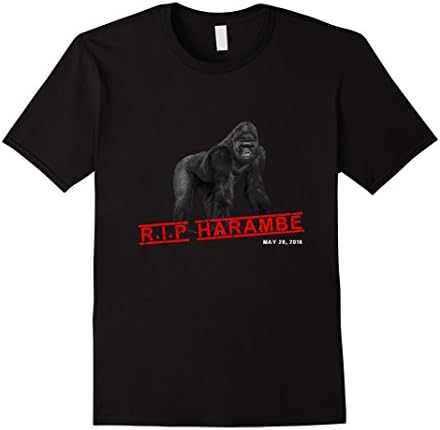 Men's R.I.P Harambe t-shirt 3XL Black