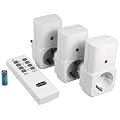 mumbi Funksteckdosen Set: 3 x Funksteckdose und 1x Fernbedienung - 1000 Watt