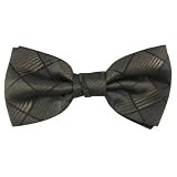 New Mens Brown Boxed Pattern Bowtie